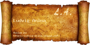 Ludvig Anina névjegykártya